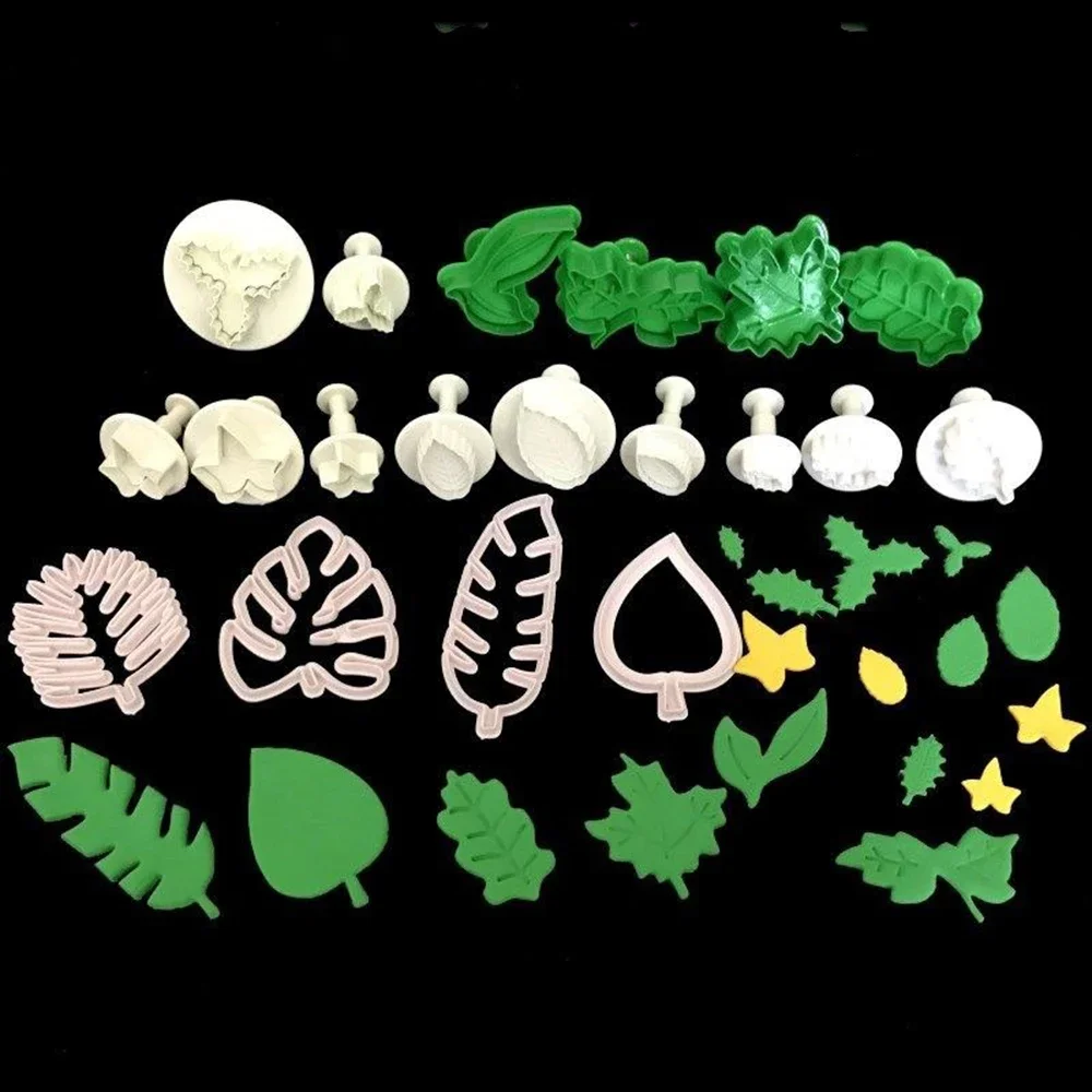 Cute Baking Biscuit Mold Diy Leaf Shape Embossing Cookie Cutter Fondant Leaf Mold Supply 3/4pcs cookie cutter cookie mould fondant cutter cookie printing mold baking mold