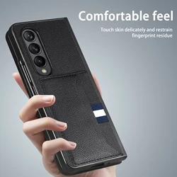 Premium Anti - Scratch Leather Folding Case with Card Holder for Galaxy Z Fold 8 Ultra (Black)