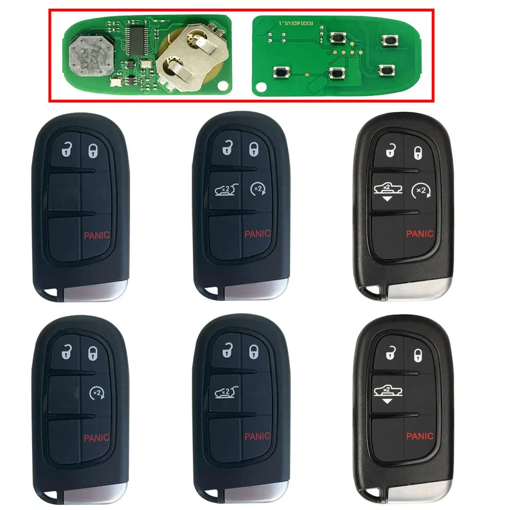 

ФОБ-брелок для автомобиля Dodge Ram 1500 2500 3500 2014 2015 2016 2017 2018 433, 4/5 МГц, 3/кнопки