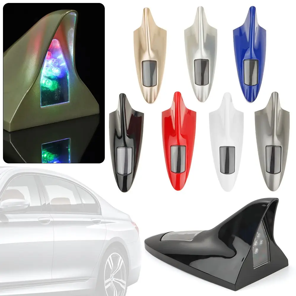 Antenna Solare Per Auto Per Seat Ateca Arona Ibiza Leon St Cupra Car Shark Fin Roof Antenna Auto Solar Power Warning Led