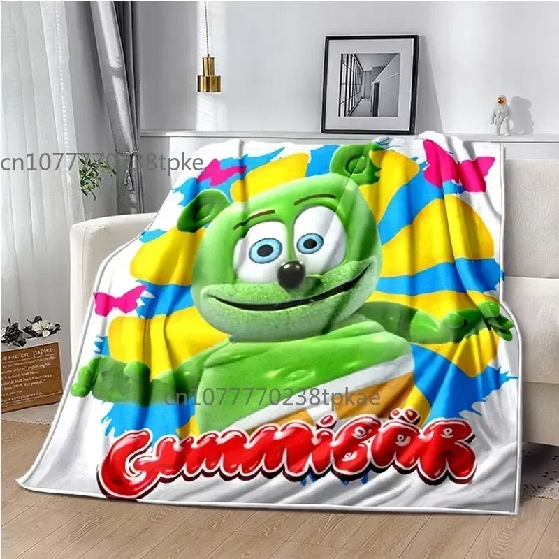 Gummibär Gummibar The Gummy Bear Poster Printed Blanket Fashion Throw Carpet for Sofa Bed Office Car Brithday Gift Decke 5