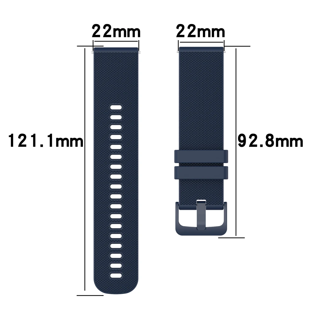 Sport Silicone Watch Band - 20mm & 22mm Adjustable Bracelet Strap