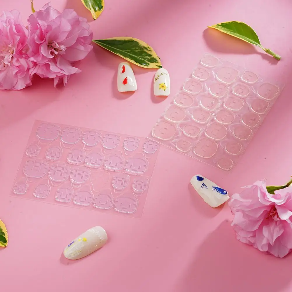Nail Glue Double Sided Stickers Jelly Transparent Nail Glue False Nail Reusable Adhesive False DIY Nails Tools