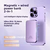 Ultra-thin aluminum alloy magnetic absorbing wireless power bank 5000mAh 10000mAh super fast charging 1