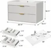 30'' Floating Bathroom Vanities with Sink, Wall Mounted Bathroom Floating Vanity with Ceramic Sink,2 Drawers, Soft-Close Doors 2