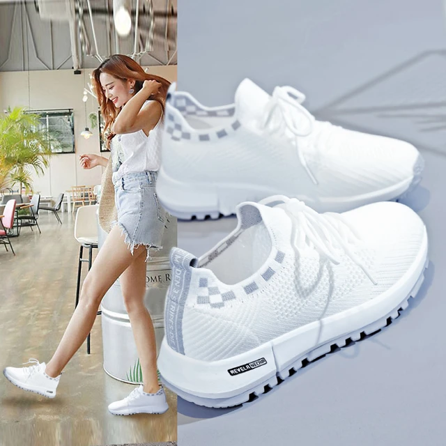 Teenagers' Breathable Sport Style Socks Shoes, Single Color Sneakers |  SHEIN USA