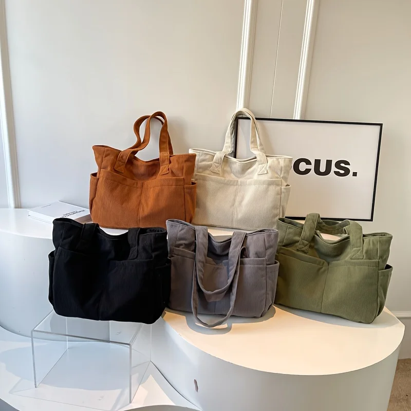 New Women's Large Capacity Handbag Multiple Pockets Fashion Shoulder Bags Daily Commuting Tote Bag Shopping