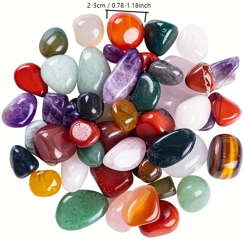 Tumbled Stones 100g/Bag Natural Tumbled Stones And Mix Color Crystals Bulk-Assorted Tumbled Polished Stones Rocks Gemstones For Home