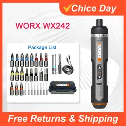 Smart Cordless Mini Electric Screwdriver Set with USB Rechargeable 30-Piece Bit Kit (WX242)