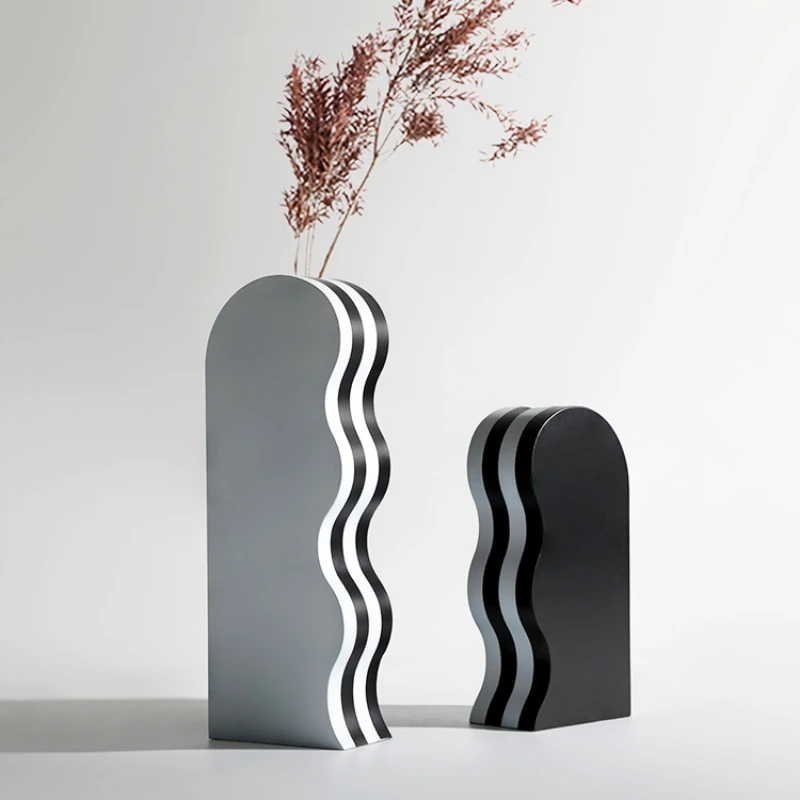

Creative style decor modern home decoration accessories black vase nordic vase