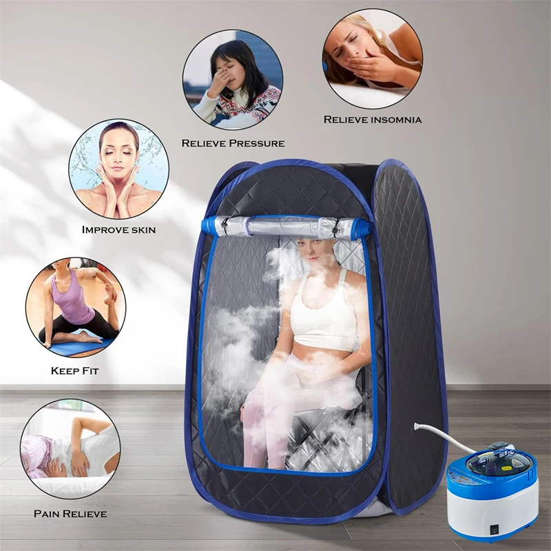Portable Sauna Steam Sauna Full Body Newly Upgraded Large Space Sauna Quick-Folding Sauna Spa Tent 4