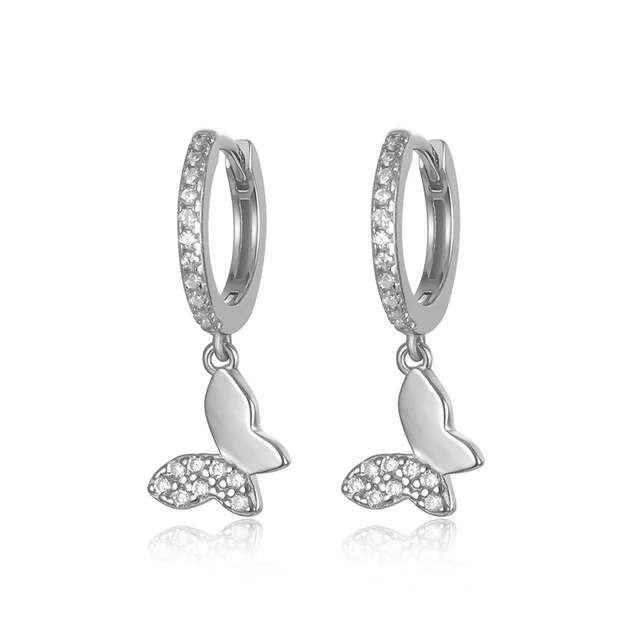 A Pair 925 Silve Gold Color Copper Colorful Rainbow Hoops Earring For Women Demon Eye Gift Smile Face Jewelry Crown Earrings W0034-S