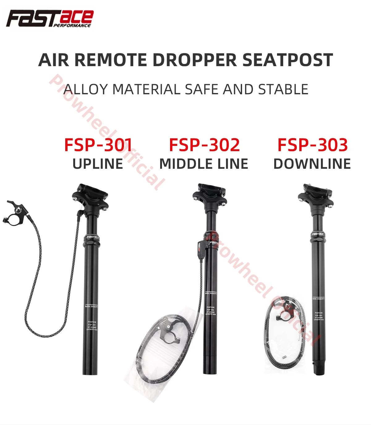 Description Picture 2 of itemFastace Bicycle Seatpost FSP 301 302 303 27.2 30.9 31.6 33.9mm MTB Dropper 440mm External Internal Cable Bike Seat Tube Seat