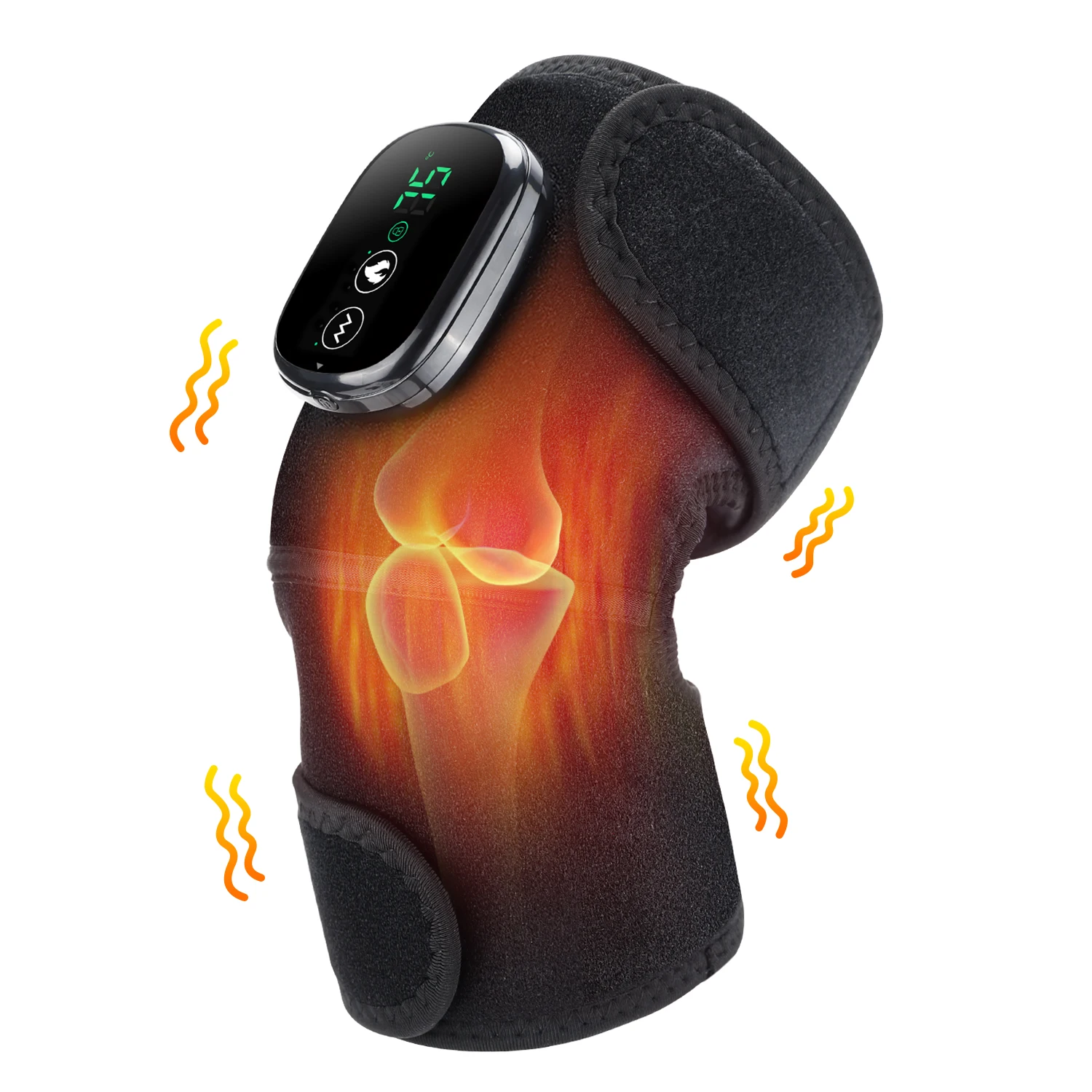 Electric Thermal Knee Massager Wireless Heated Knee Pad Vibration