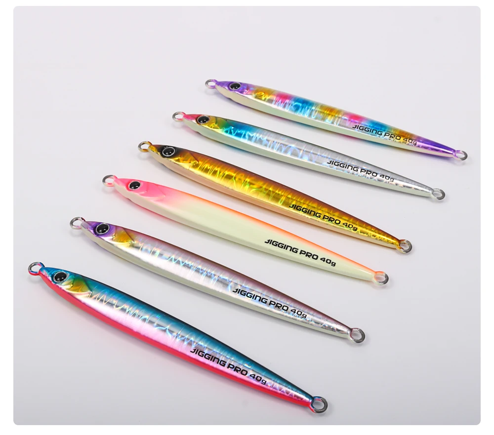 JIGGING PRO Slide Stick Metall Jig 40g 60g Schnell sinkender Shore Jigging Köder Salzwasser Künstlicher Angelköder – Detail 10