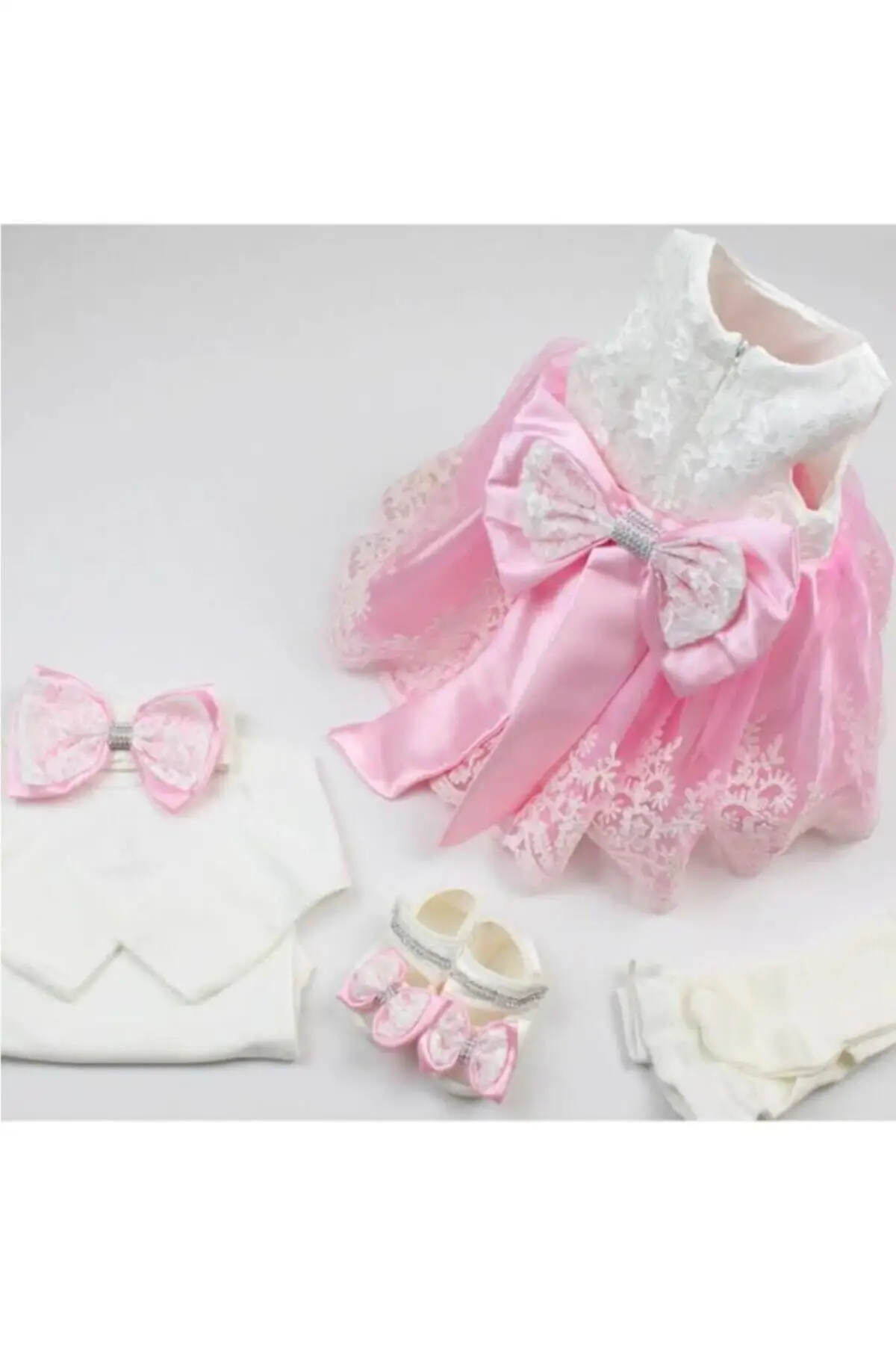 

Babylia Baby Girl Mevlut Dress Wedding Dress French Lacy 1009001 Teams Clothing