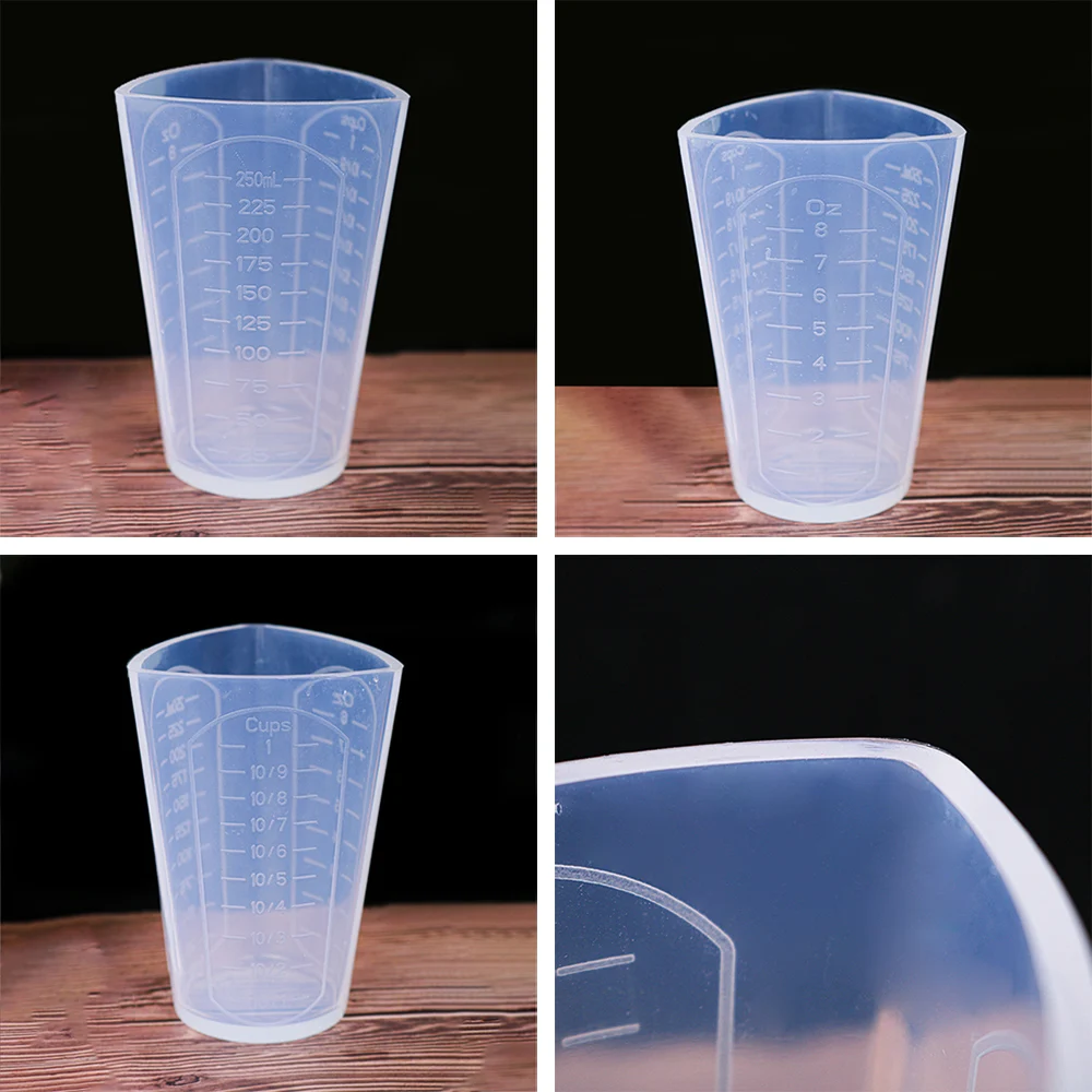 Description Picture 4 of item50ML-1000ML Silicone Triangle Graduated Measuring Cup Liquid Container Epoxy Resin Making Tools Accessories Silicone Molds