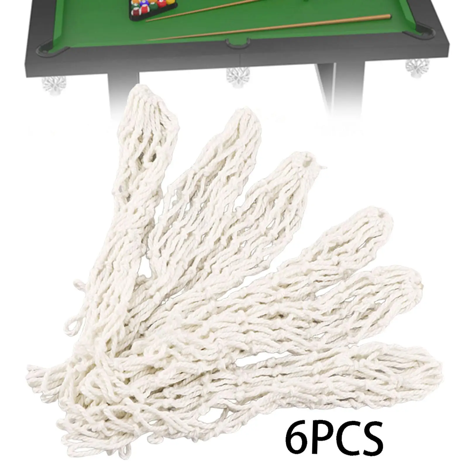 6 Pieces Billiards Table Nets Billiards Mesh Pocket for Billiards Table