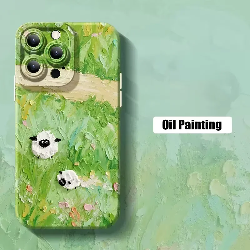 Abstract Watercolor Landscape Silicone Soft Phone Case
