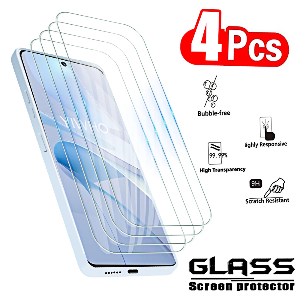 4-Pack Full Cover HD Tempered Glass Screen Protectors