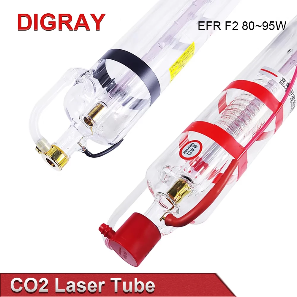 DIGRAY EFR 80W CO2 Laser Tube Diameter 80mm Length 1250mm Laser Tube Suitable For Engraving And Cutting Machine