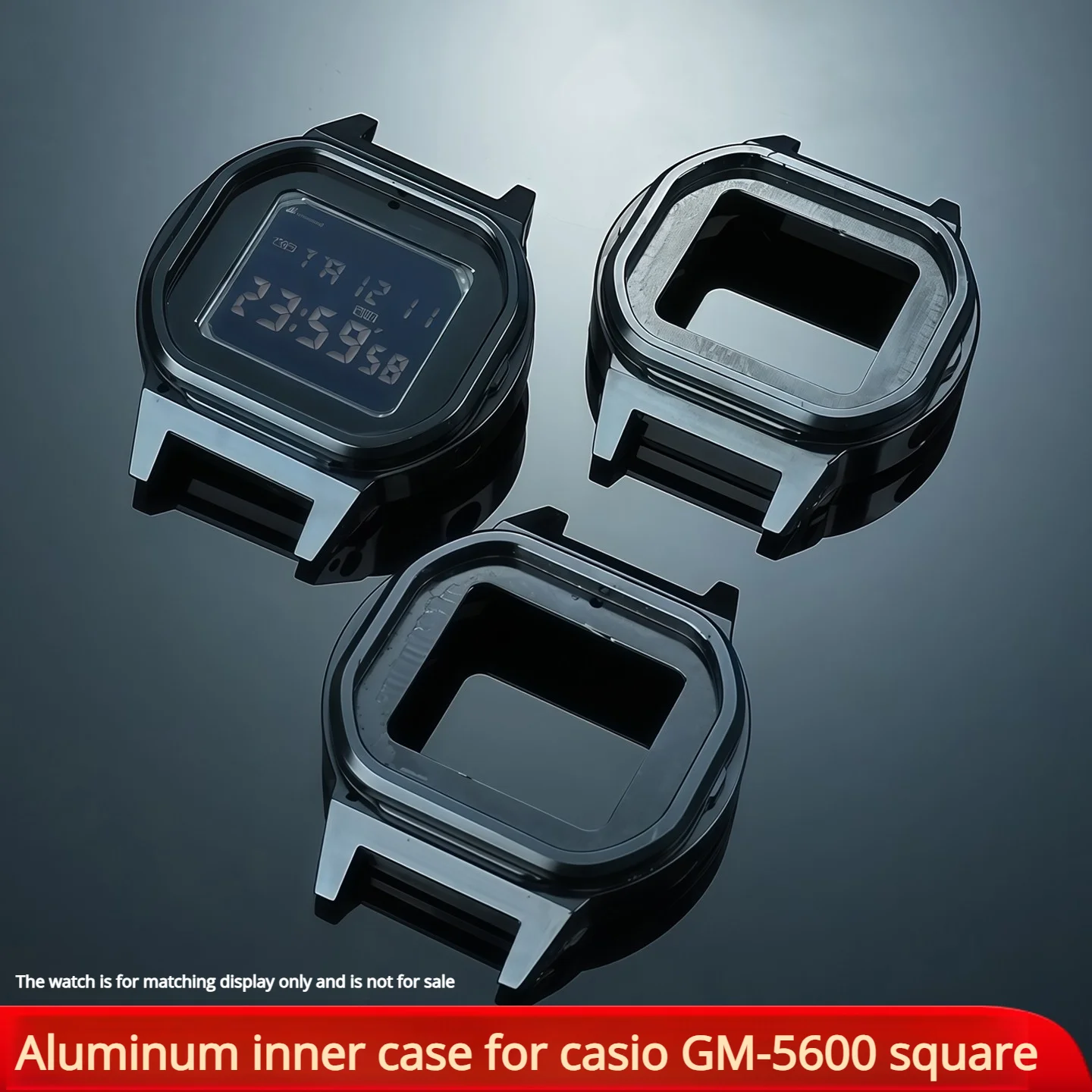 Aluminum Alloy Inner Shell Replacement for Small Square Watch with Tool