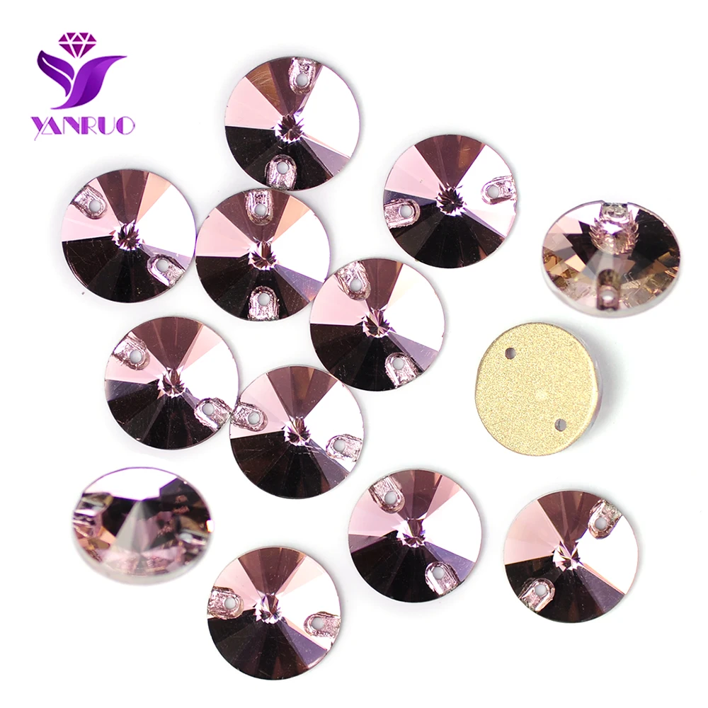 Premium Round Sew-On Rhinestones – Flat Back Glass Stones