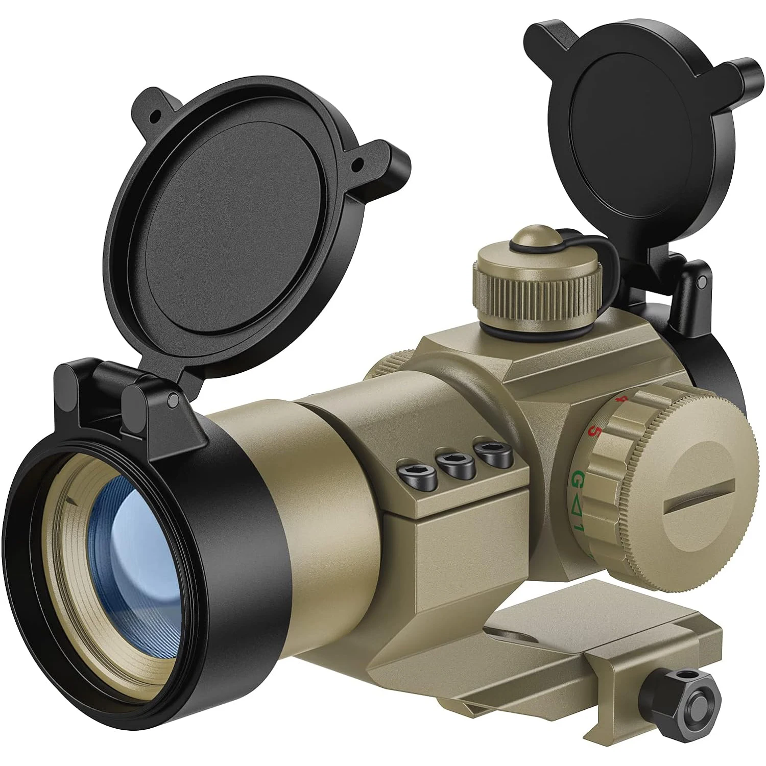 Red Green Dot Sight Tactical Scope Reflex Sight with Lens Cap for 20mm Picatinny Rail Cantilever Mount Red Dot Riflescope red dot sight rifle scope