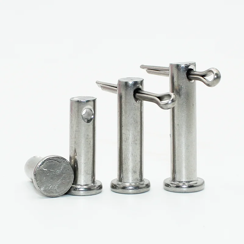 Flat Head Clevis Pins with Hole M3 M4 M5 M6 M8 M10 M12 304 Stainless Steel Axis Pin Cylindrical Location Positioning Dowel Pin cylindrical locating dowel pin