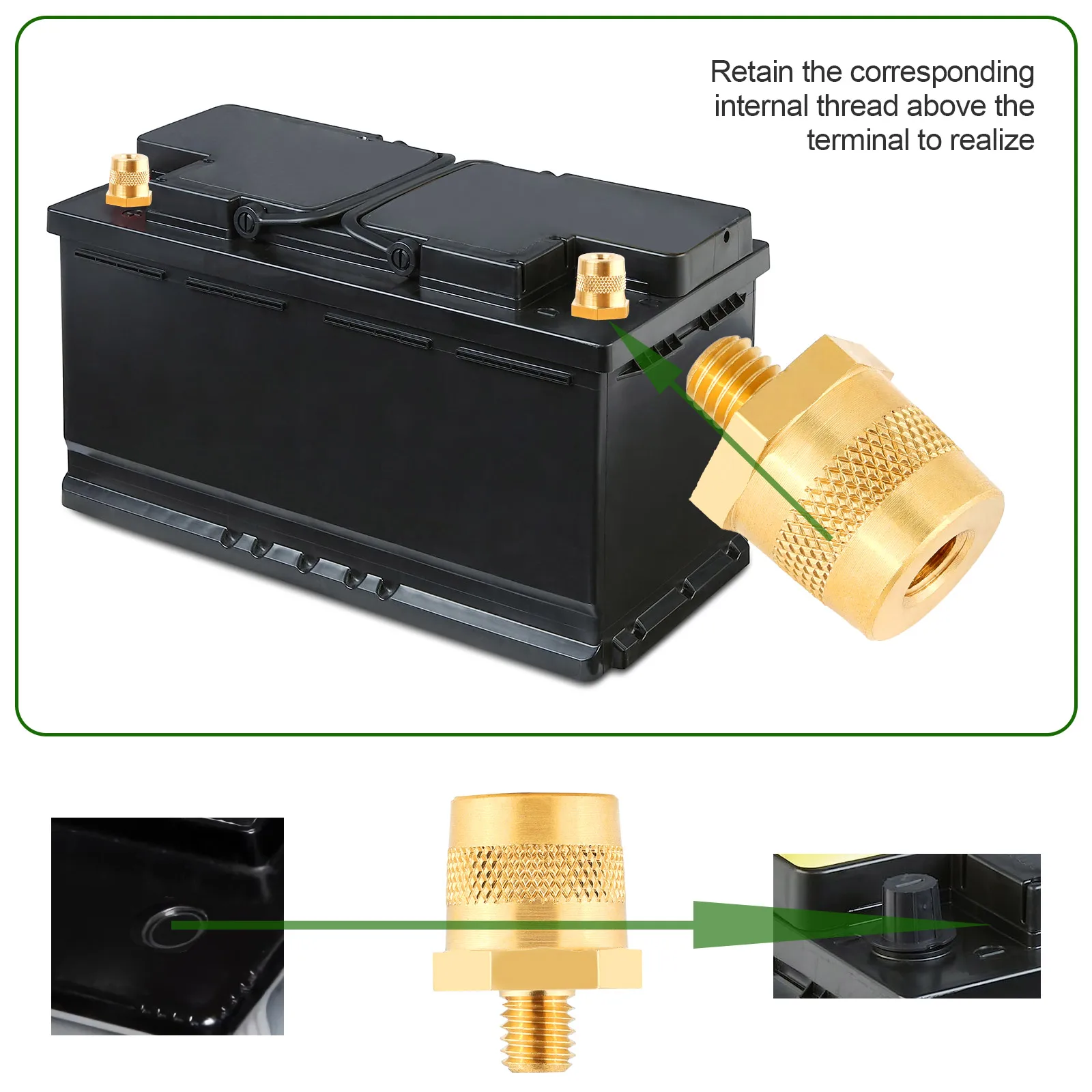 M8 Batterie pol adapter positiv negativ Lade pfosten Stecker