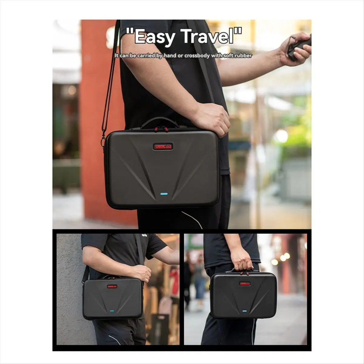 Insta360 X5 카메라용 M05K STARTRC 여행용 휴대 케이스 다용도 보관 케이스 PU 올인원 핸드백 숄더백