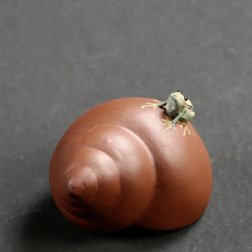 Chinese Purple Clay Tea Pets Frog Figurines Tea Accessories Crafts Home Car Decoration