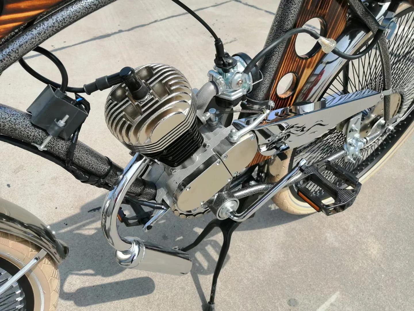 Vintage Gas Bike Motorized Bike Chopper Bike Retro Gasoline