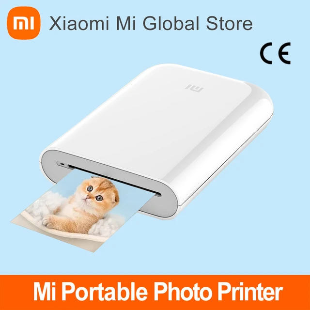 Global Version Xiaomi Mi Portable Photo Printer Bluetooth 5.0 BLE ZINK  Inkless Technology AR Video Printing