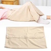 Adult Diaper Skirt Diaper Skirt Washable Cotton Cloth Wearable Incontinence Bed Pad for Adults Elderly Khaki Snap Button Type 1