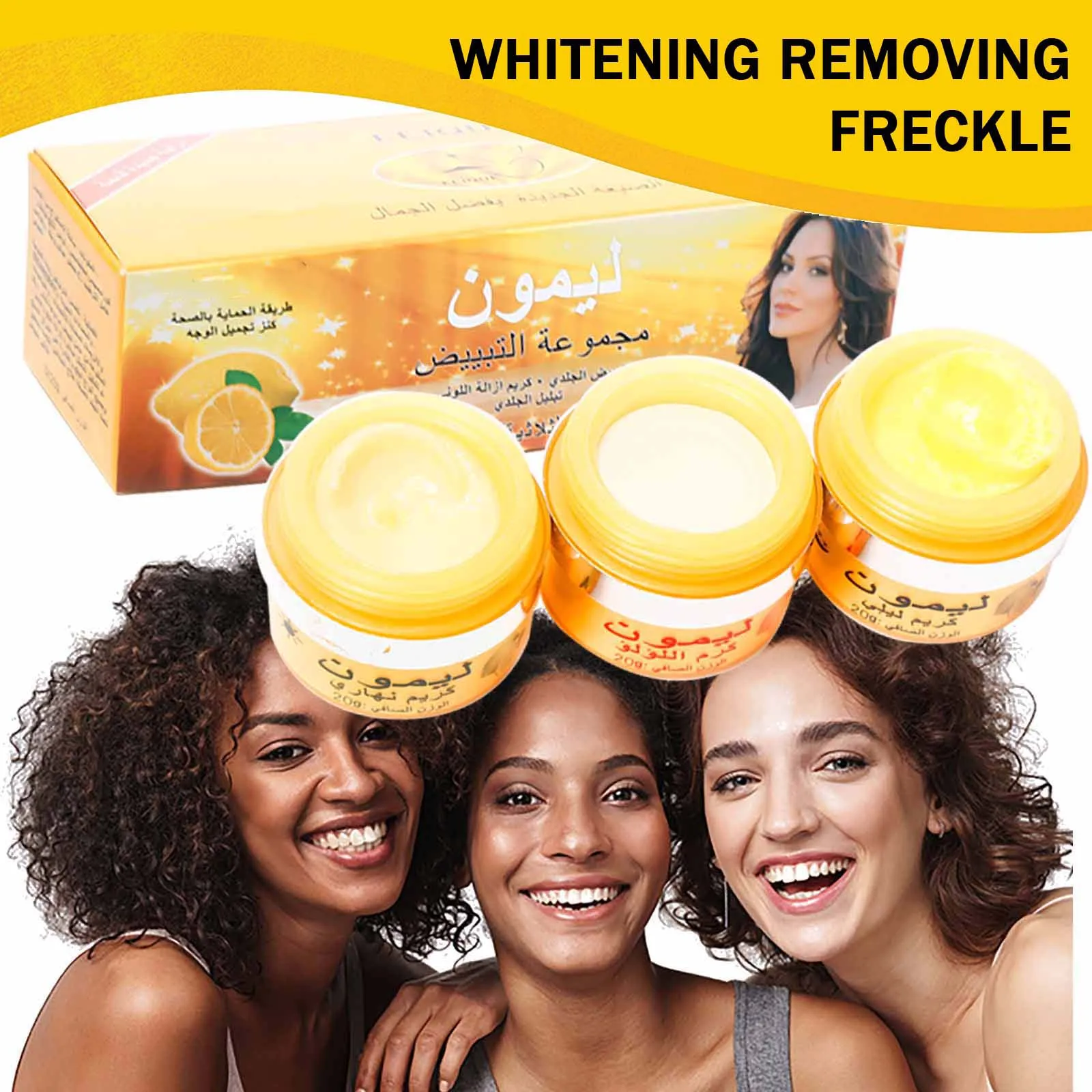 Whitening Cream with Organic Lemon Dark Spots Age Spots Sun Spot Removal Cream Bleaching Cream