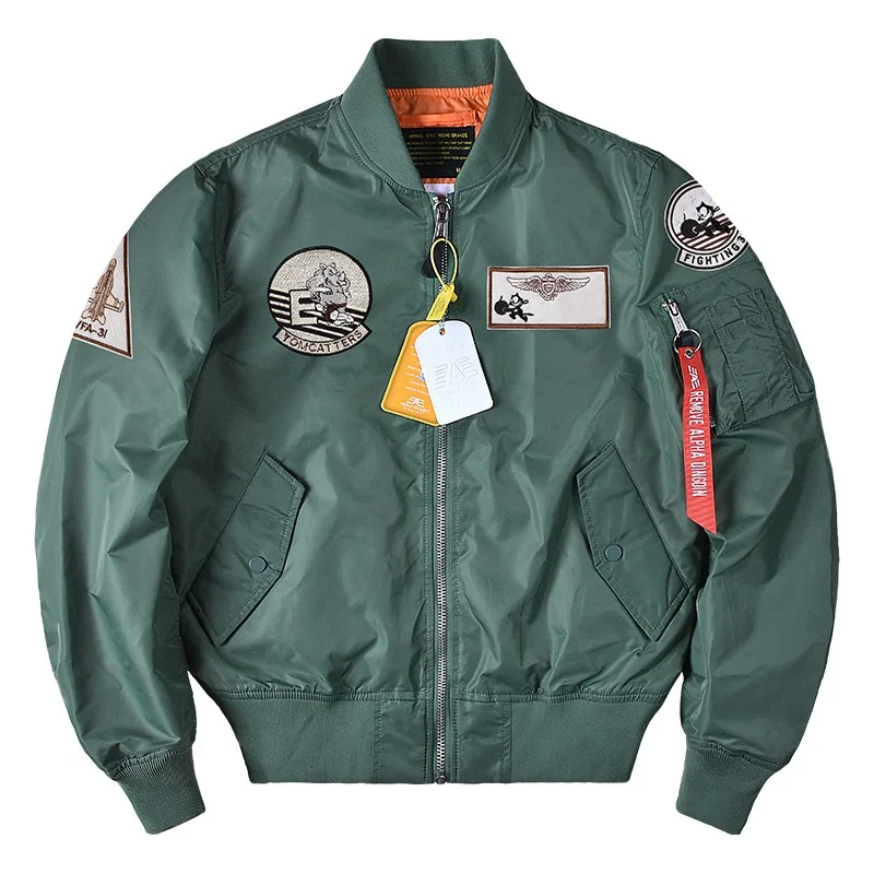 New Alpha Martin Autunno Inverno Ma1 Flight Pilot Jacket Men F14 Tomcat Squadron Coat Cappotto Da Baseball Giacca Tattica Militare
