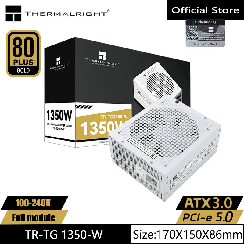 TR-TG1350 White Computer Case Power Supply,Dual 12VHPWR Interface,100-240V ATX3.0/PCI-e5.0 Gold Medal Fully Modular 1 TR-TG1350 White Computer Case Power Supply,Dual 12VHPWR Interface,100-240V ATX3.0/PCI-e5.0 Gold Medal Fully Modular