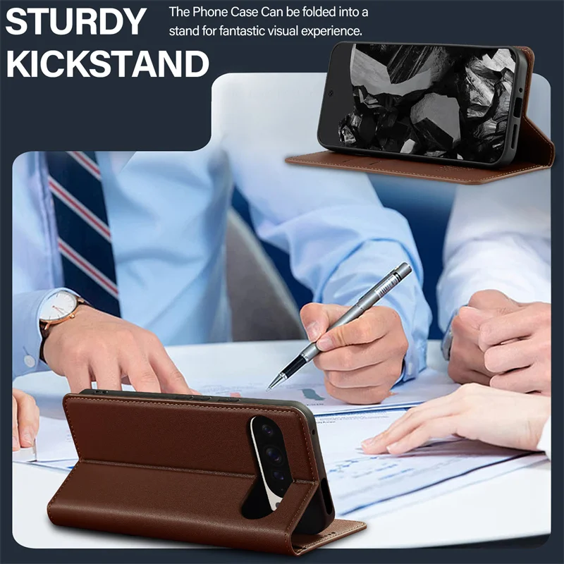 Elegant Magnetic Flip Leather Wallet Phone Case with Card Slots