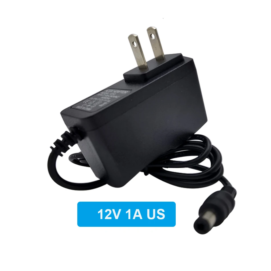 12W Adaptateur Secteur Universel AC à DC 3V 4.5V 5V 6V 7.5V 9V 12V 1A  Transformateur d'alimentation à Découpage avec Connecteurs 90 Degrés DC  pour