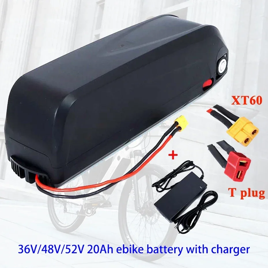 

Батарея для электровелосипеда Hailong 48V20Ah 36V20Ah 52V20Ah, батарея со встроенным USB BMS 350 Вт-1000 Вт 10S 13S 14S 18650, не требует нагрузки