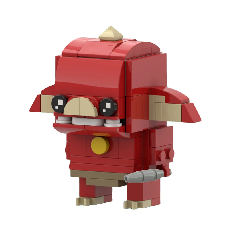 

MOC Breath of the Wild Red Bokoblin Brickheadz Building Blocks Model Game Character Figure DIY Kids Brick Toys Gift