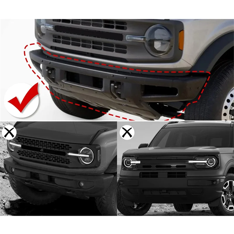 Ford Bronco 2021-2023 2/4 도어 용 LED 안개등 어셈블리, 범퍼 안개등 주간 주행 등 액세서리