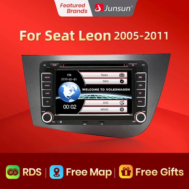 Junsun Ai Voice Android Auto Radio Coche Con Pantalla Para Seat Leon Mk2  2005 2006 2007 2008 2009 2010 2011 2012 Pantalla De Coche Mutimedia Carplay  Rds Dsp Trayecto Gps 2 Din Radio - Reproductores Multimedia Para Coches -  AliExpress