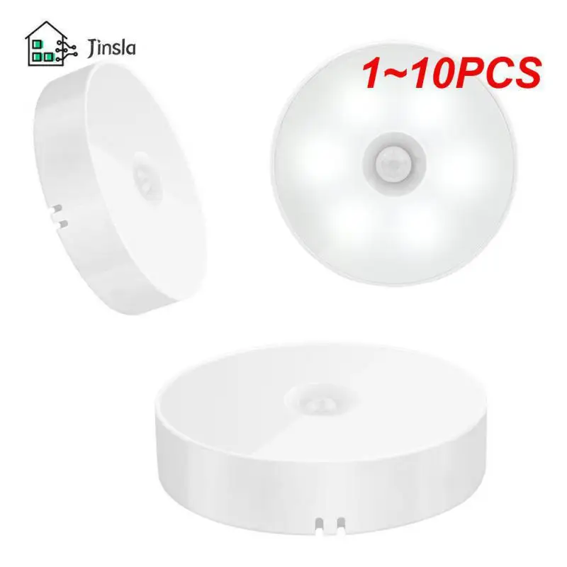 

1~10PCS Motion Sensor Night Light Intelligent Body Light Sensor USB Charging Night Lamp Bedroom Use For Kitchen Bathroom Closet