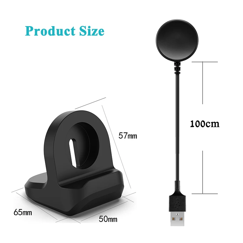 USB-Ladekabel für Samsung Galaxy Watch 3, 4, Classic Active 2, universelle Smartwatch-Ladehalterung, Dock-Halterung, rutschfeste Basis – Detail 7