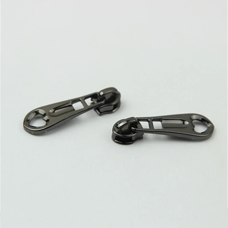 Zipper Repair Kit Zipper Pullers Zipper Sliders Zipper Heads 10Pcs Metal 5# For Jackets Clothes DIY