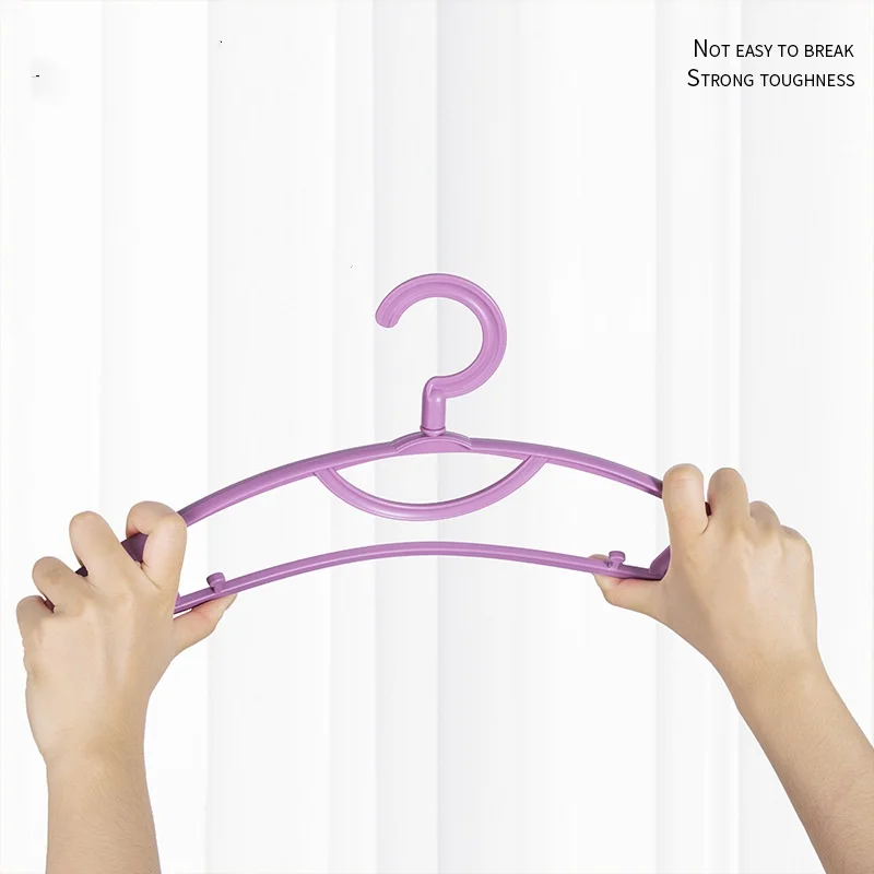 10pcs Traceless clothes hanger, clothes hanging rack, clothes drying rack, household clothes support, plastic coat rack 4