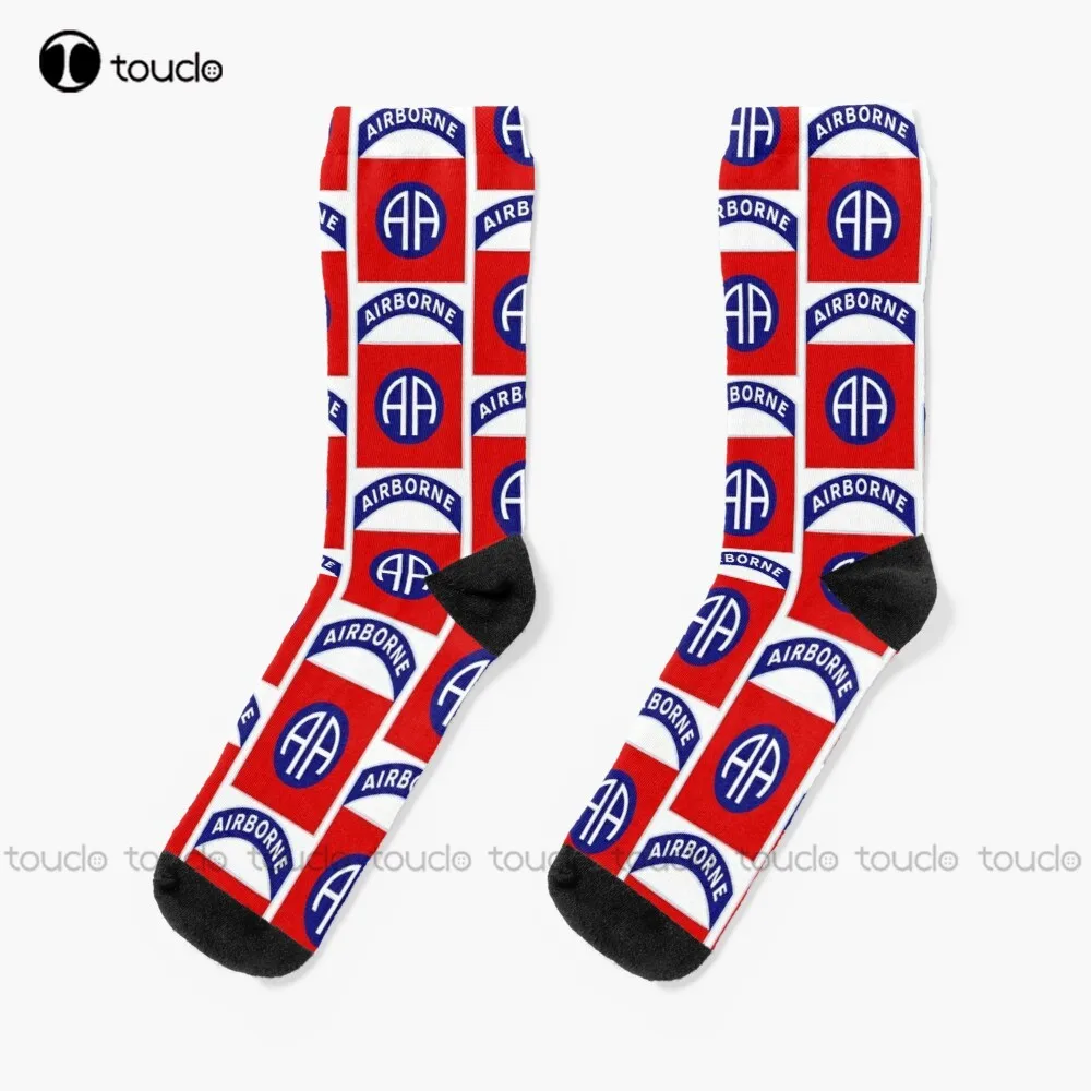 

82Nd Airborne Division - The All Americans Insignia Socks Mens Work Socks Christmas New Year Gift Street Skateboard Socks 1Pair