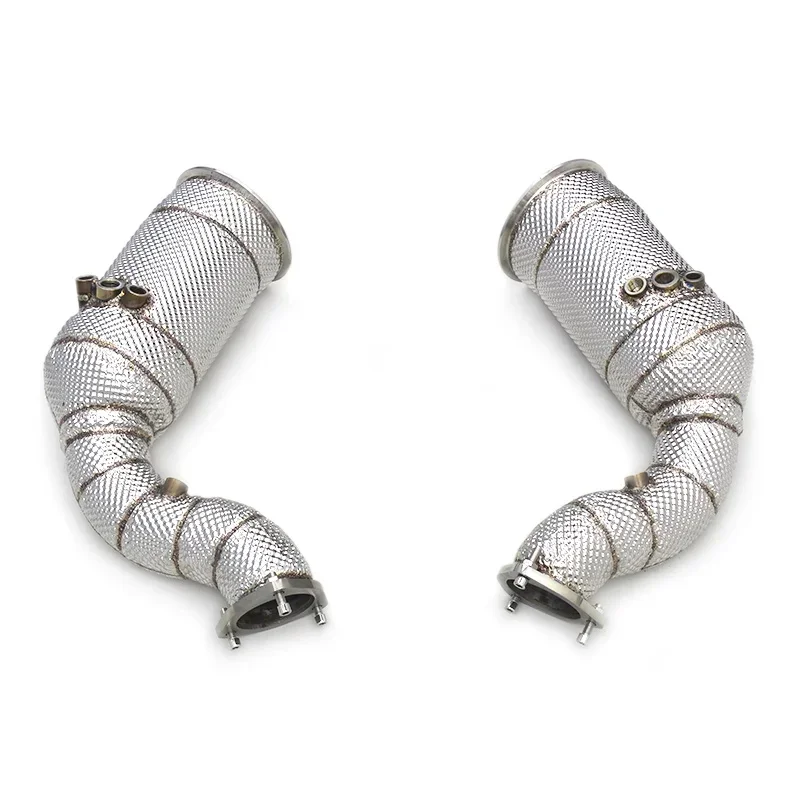 Section High flow Pipes branch downpipe Exhaust Pipe with for RS Q8 4.0T -